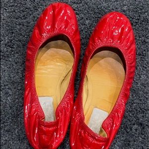 Lanvin Red Patent Flats